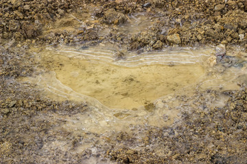Frozen soil texture background