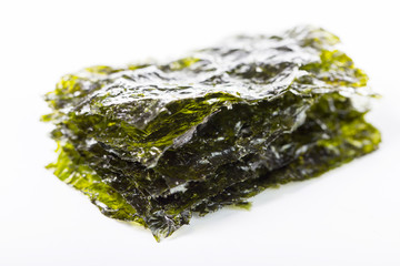 Laver seaweed sheet roasted isolated © hin255