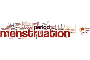 Menstruation word cloud