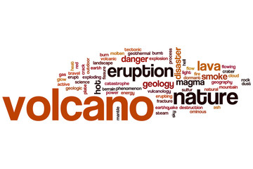 Volcano word cloud