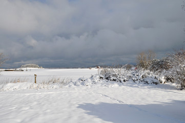 Winterlandschaft in Middelhagen, Halbinsel Mönchgut, Rügen