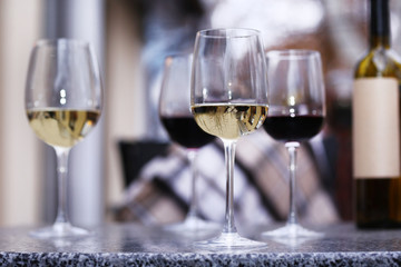 Wine tasting in bar