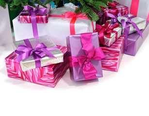   gifts under Christmas tree