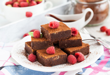 Homemade chocolate brownies