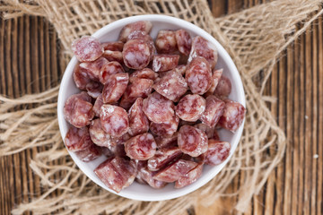 Portion of Mini-Salamis