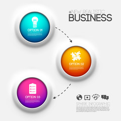 Business flat infographic template with text fields. Vector Illu