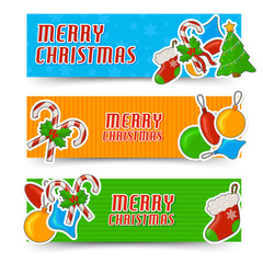 merry christmas and happy new year background cards concepts. V