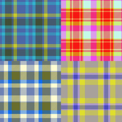 Set of tartan seamless generated textures