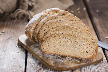 Rustic Bread on wooden background