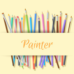 flat art painter workshop with paint supplies equipment tools ba