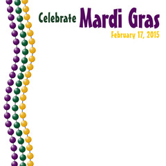 Mardi Gras bead border - 74216932