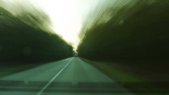 Car drving time lapse