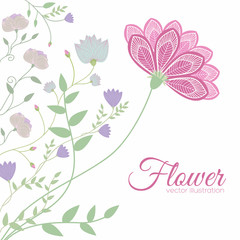 Flower background concept.  illustration