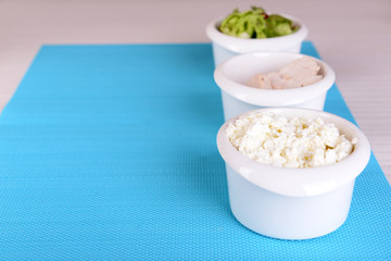 Dietary food in on table close-up