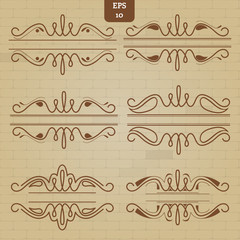 Fototapeta premium set of vintage borders for design