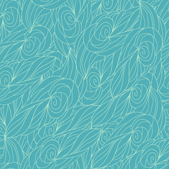Fototapeta na wymiar doodle seamless floral pattern hair
