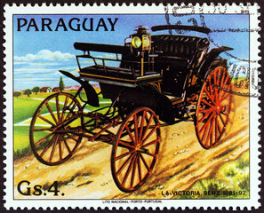 Fototapeta na wymiar Benz Victory of 1891-92 (Paraguay 1983)