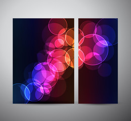 Abstract Circle bokeh. Brochure design or roll up