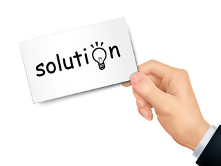 solution card in hand