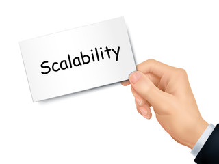 scalability card in hand