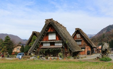 Fototapeta na wymiar The Beautiful World Heritage Shiragawa landscape view