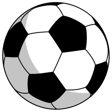 black-white football - simple vector illustration