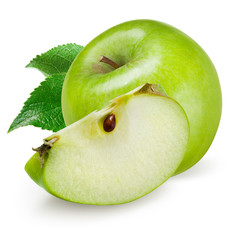 Green apple isolated on white background