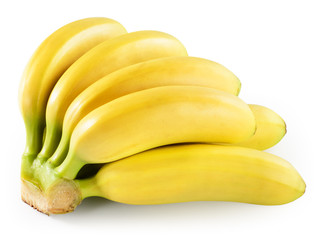Banana isolated on white. With clipping path.
