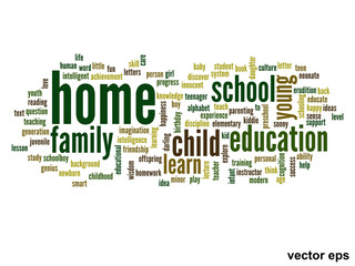 Fototapeta premium Vector conceptual education word cloud