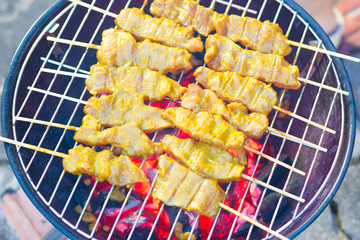 Traditional Thai steak roasted pork