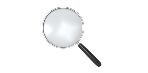 Magnifier on a plain background