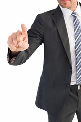 Businessman pointing with his finger