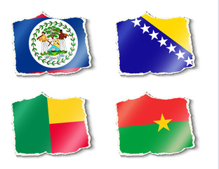 flags of the world, vector illustration