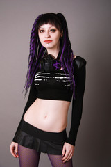 Naklejka premium Portrait of pretty Cyber Girl