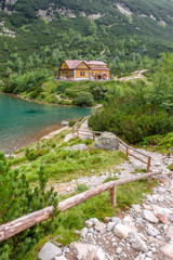 Fototapeta na wymiar Green Lake in Tatra mountain, Slovakia