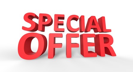 sale concept 3D Special Offer red text