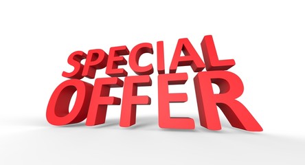 sale concept 3D Special Offer red text