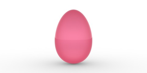 pink 3d easter egg white background