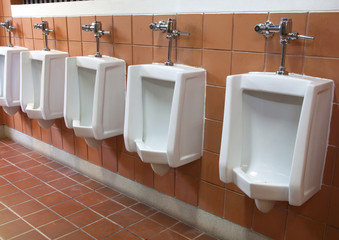 Men's room urinals