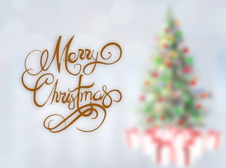 Composite image of merry christmas message