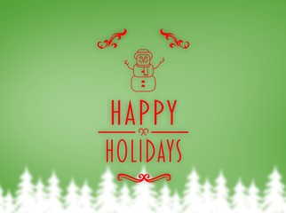 Composite image of happy holidays banner