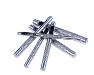 Metal metal punch, isolated white background ,Close-up
