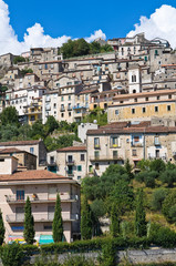 Panoramic view of Padula. Campania. Italy.