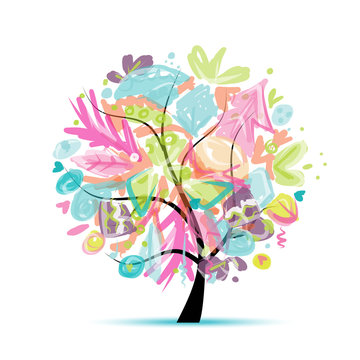 Abstract tree floral for your design