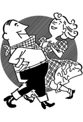 Square Dancing Couple