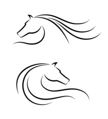 Horse head emblem