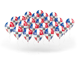Balloons with flag of dominican republic
