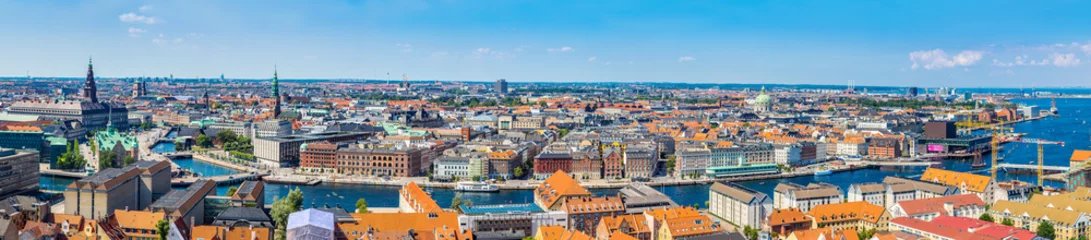 Fotobehang panorama van Kopenhagen © Sergii Figurnyi