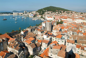 Naklejka na ściany i meble Aeral view of Split