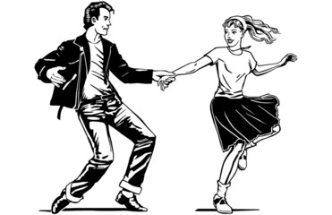 Retro Swing Dancing - 74233599